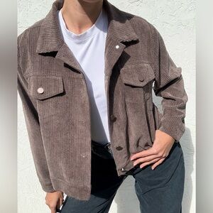 O'Neill Men's Taupe Corduroy Shirt Jacket